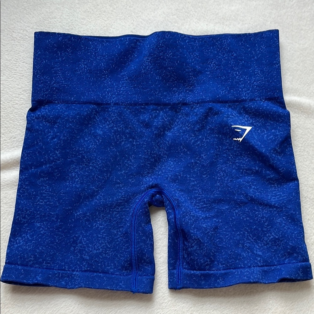 Gymshark Blue Athletic Shorts size small. Wide waistband.